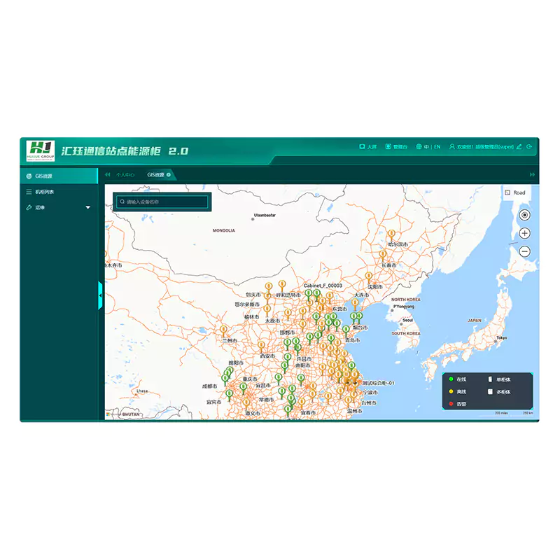Communication site energy cabinet management system