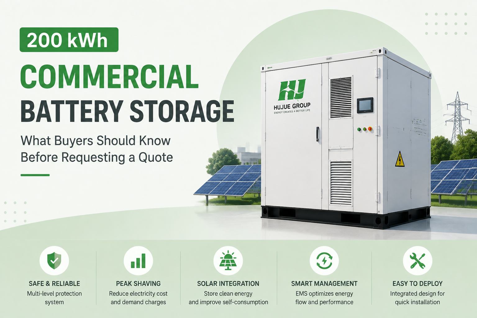 200 kWh Commercial Battery Storage: What Buyers Should Check Before Requesting a Quote