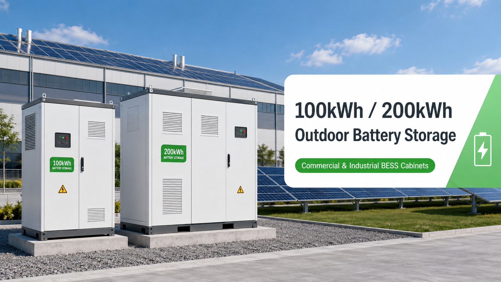 100kWh and 200kWh Outdoor Battery Storage: How to Choose a Commercial BESS Cabinet